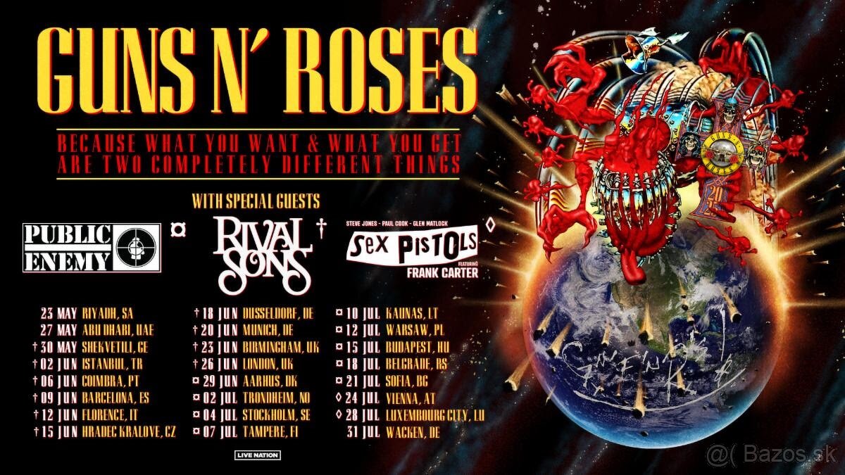 Guns N' Roses + Sex Pistols, Viedeň 24.7.2025