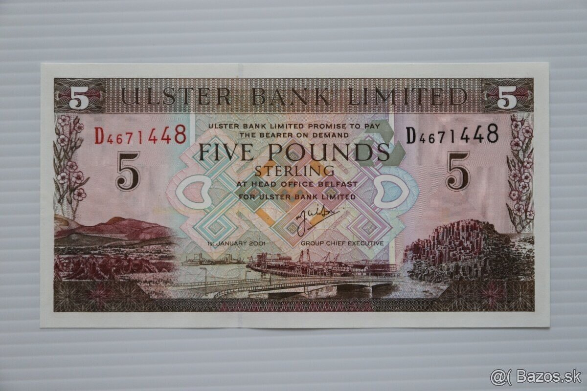 Unc bankovka S.Írsko (5 pounds)