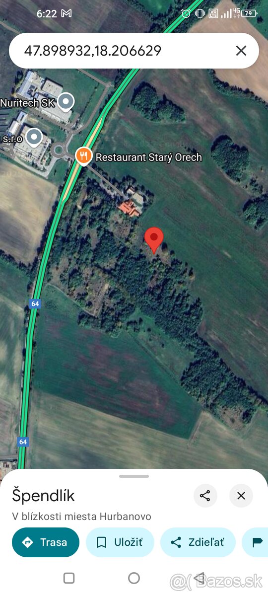 Rekreačný pozemok 878m² - Predaj