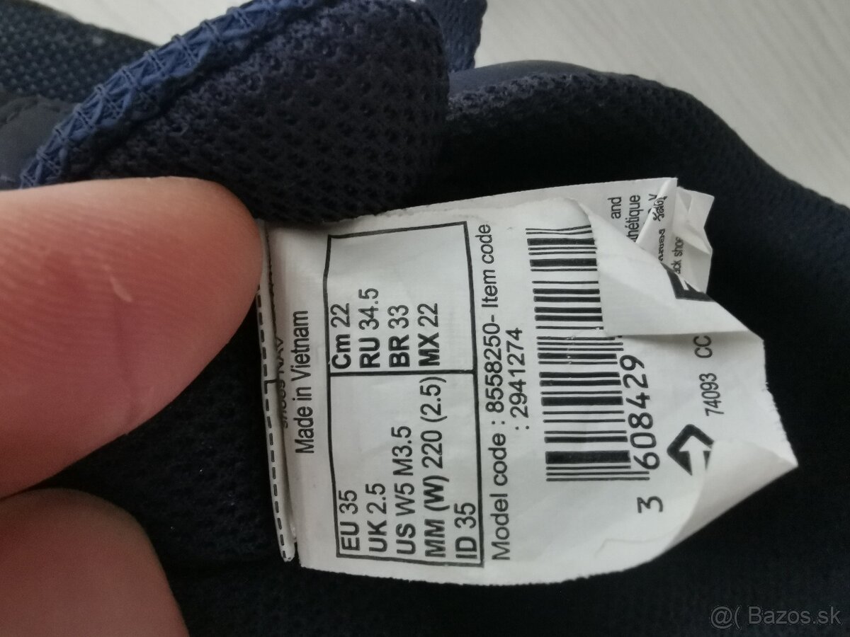 detské bežecké tretry Kalenji, veľkosť EU35