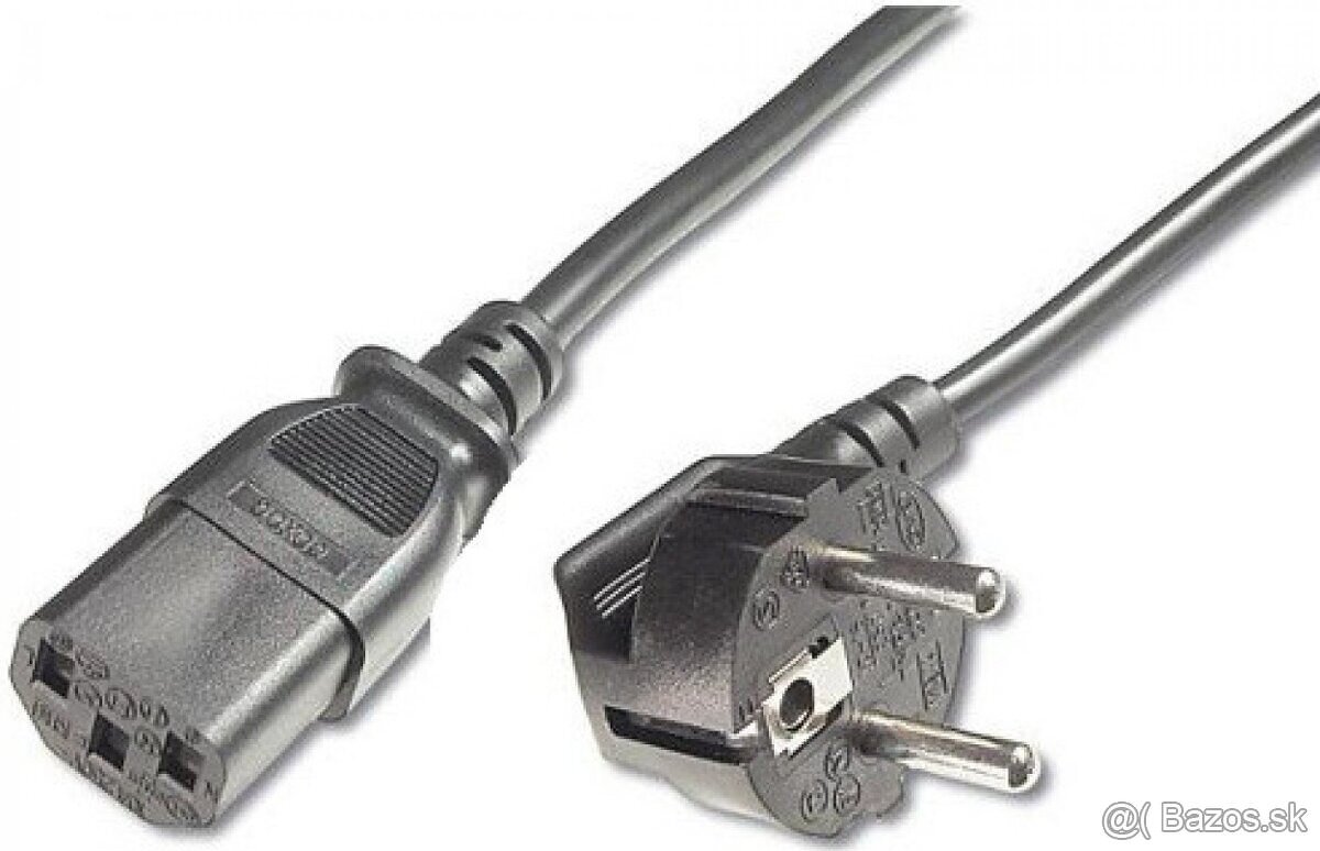 Predám nový PremiumCord napájací kábel čierny, dĺžka 3 m