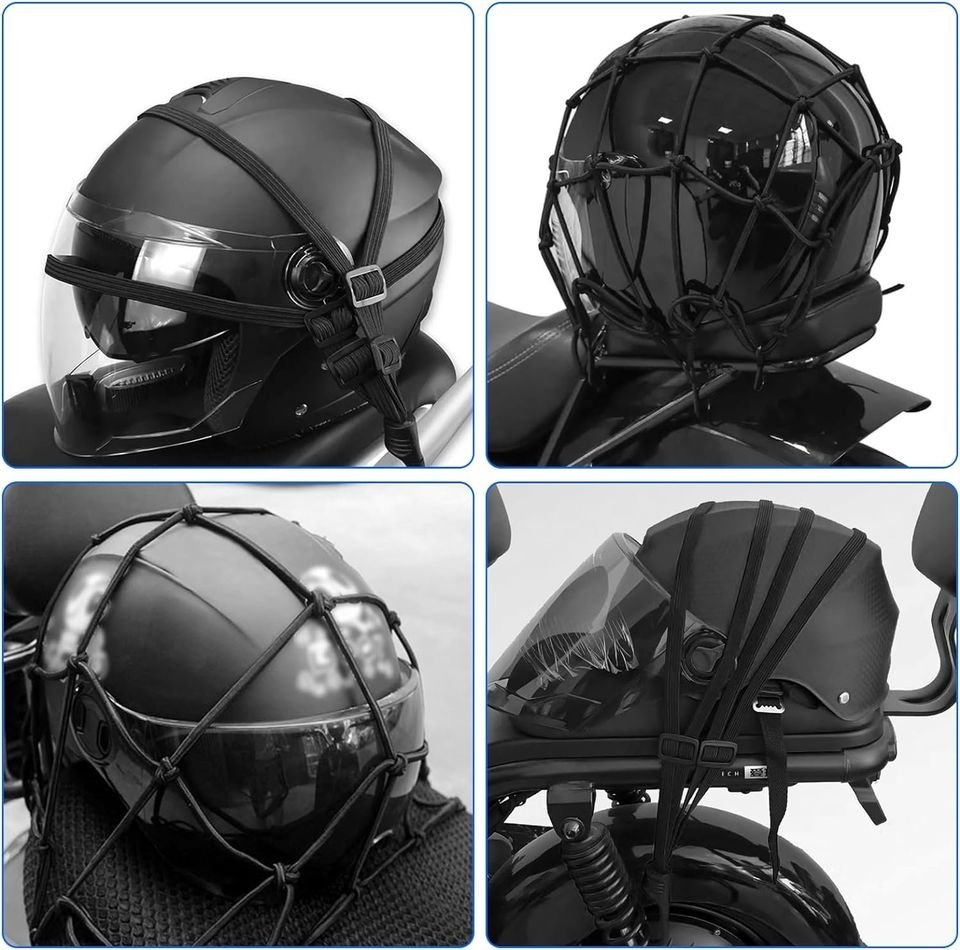 Set 2 kusů upevňovacích sítek na moto + 2 pásy