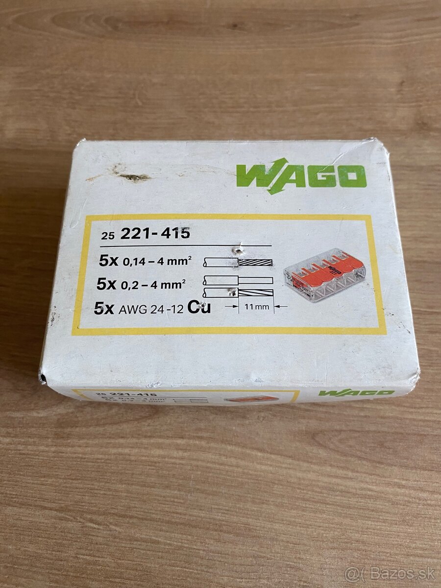 Wago 5 nasobna zaklapacia 25ks balenie