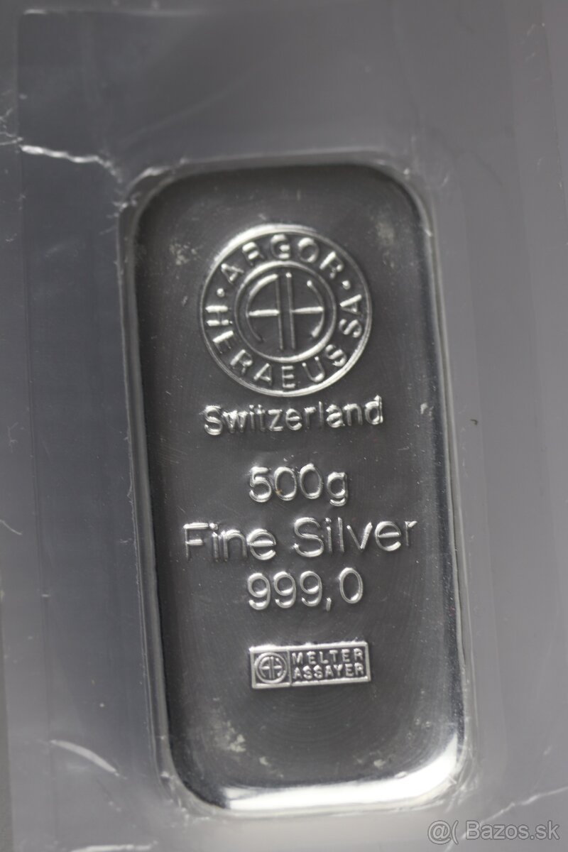 500g teglička Argor Heraeus - originál fólia