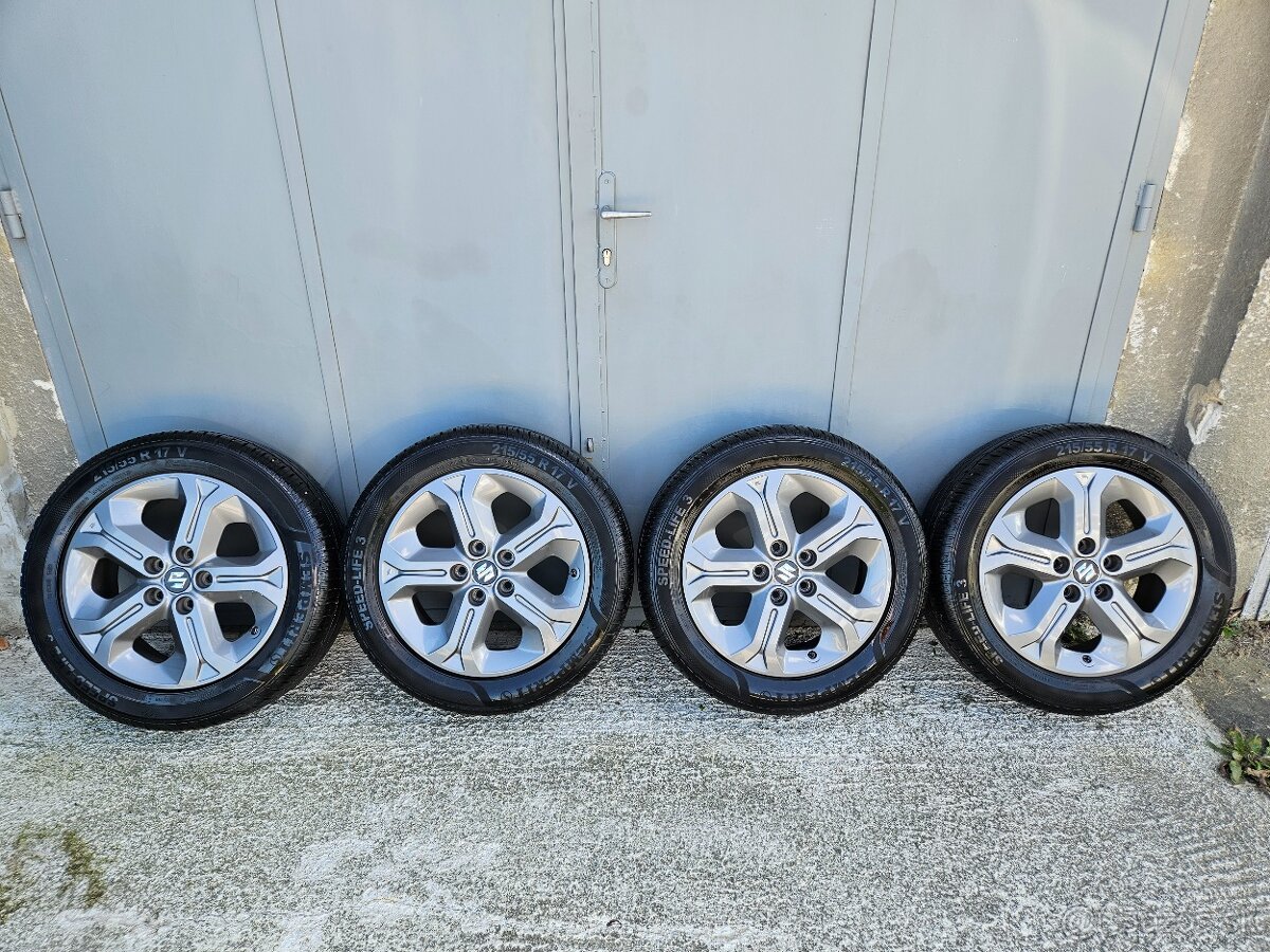 ‼️Alu disky SUZUKI 17"+☀️letné pneu 215/55 R17 + TPMS