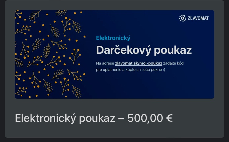 Zľavomat 500€ poukaz voucher