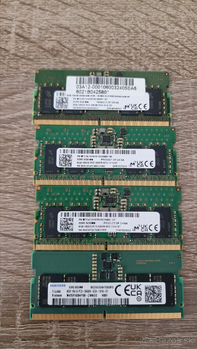 RAM 8GB DDR5 so dimm 5600 MHz
