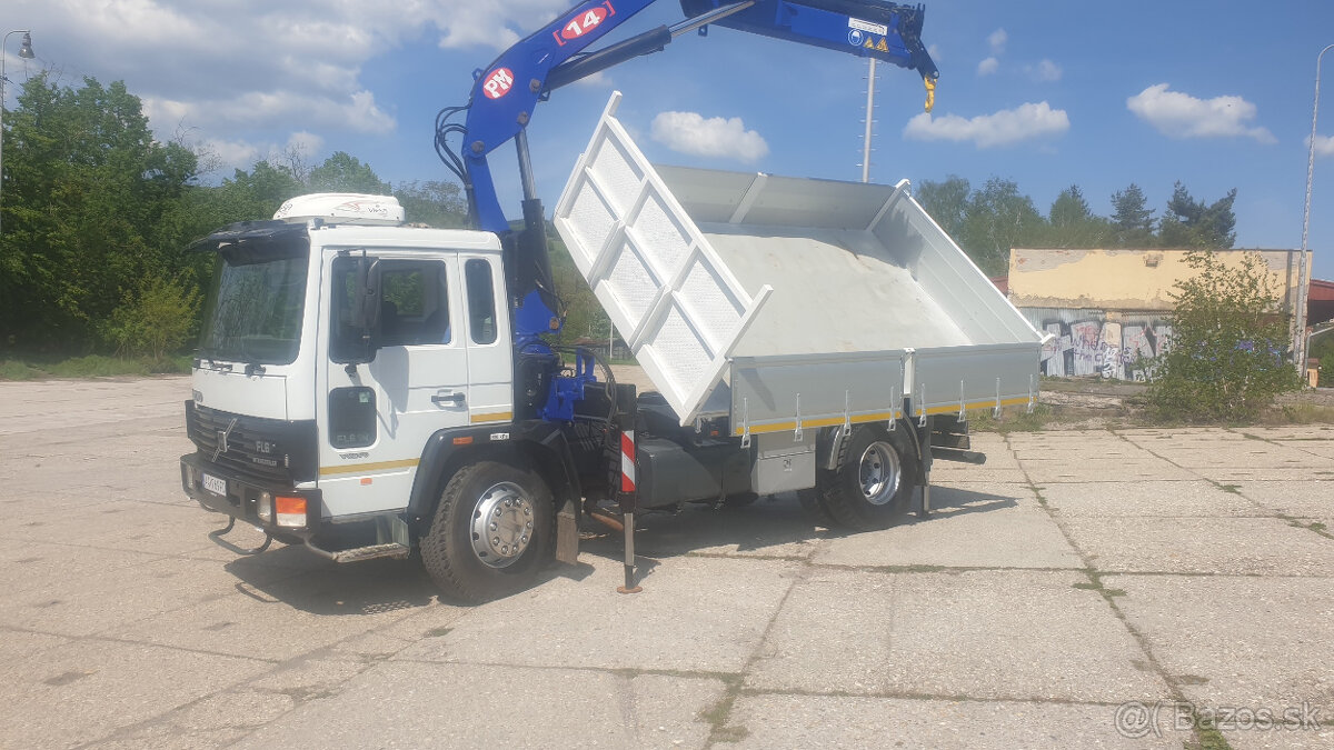 Volvo FL 6 trojstranný sklápač s hydraulickou rukou