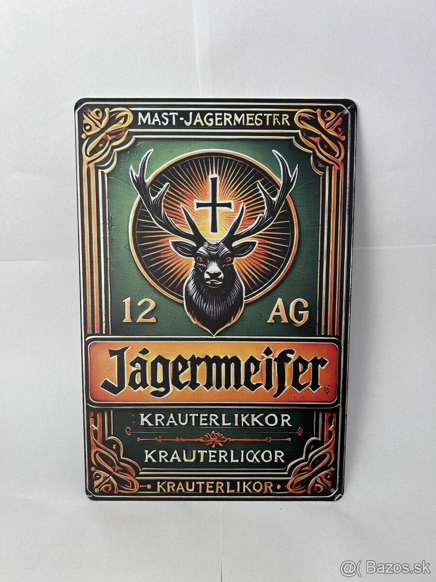 Plechová ceduľka do garáže - Jägermeister