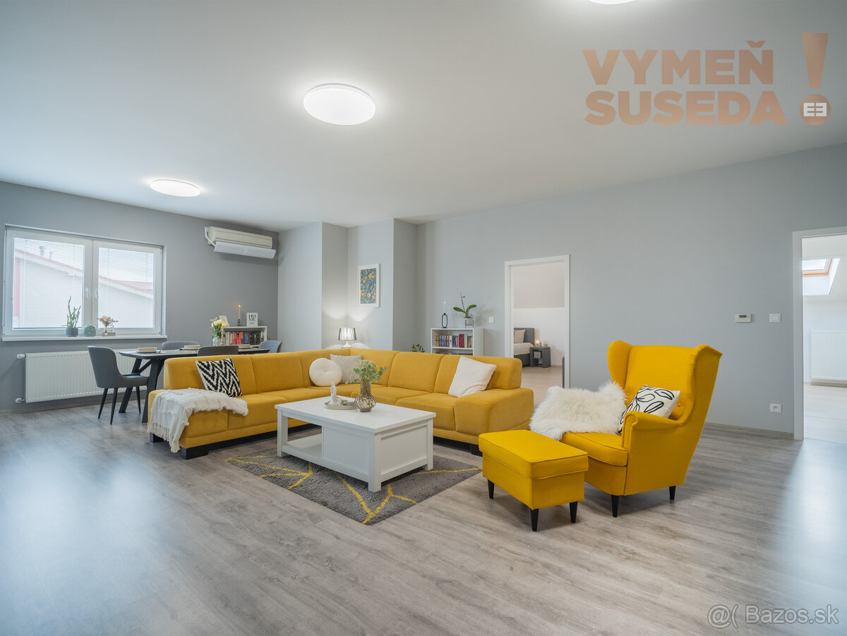 VYMEŇ SUSEDA – 3 izb. veľkometrážny byt 145m2 v pokojnej lo