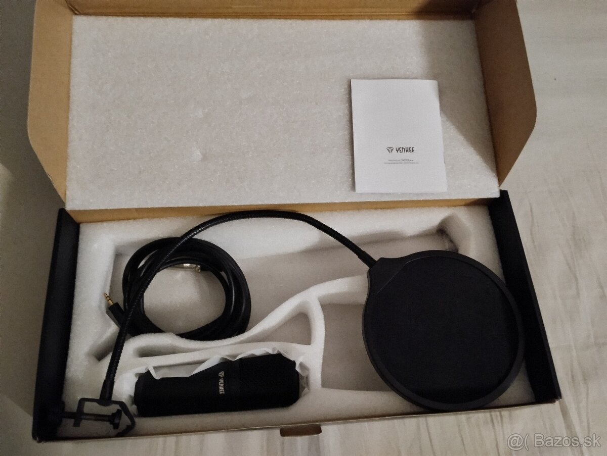 Kondenzátorový MIKROFON - YENKEE YMC 1030 + PoP Filter