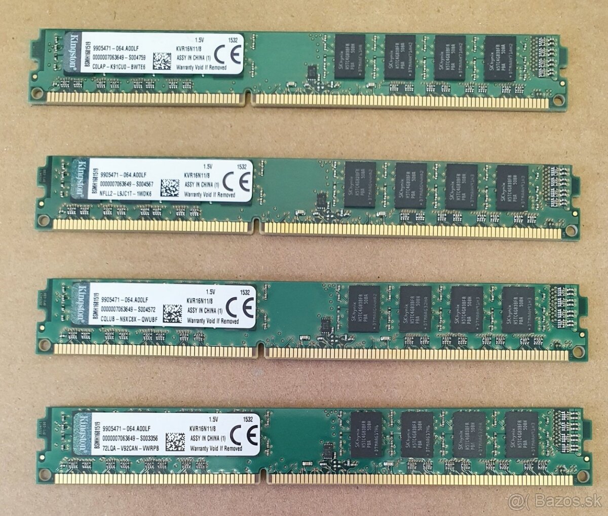 8GB DDR3 1600Mhz, 4GB DDR3 1333Mhz