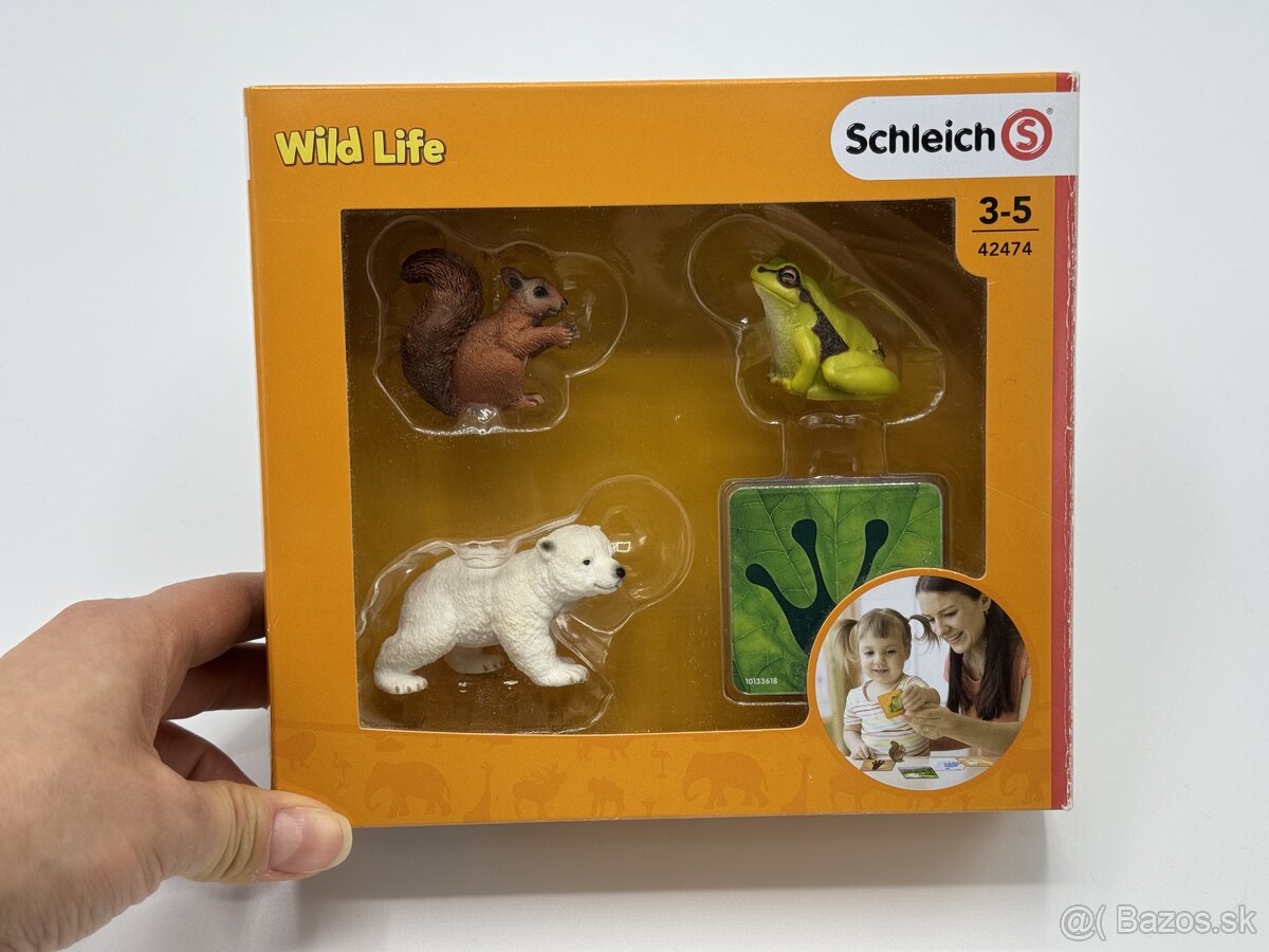Vzdelávacie kartičky so zvieratkami - Wild life Schleich