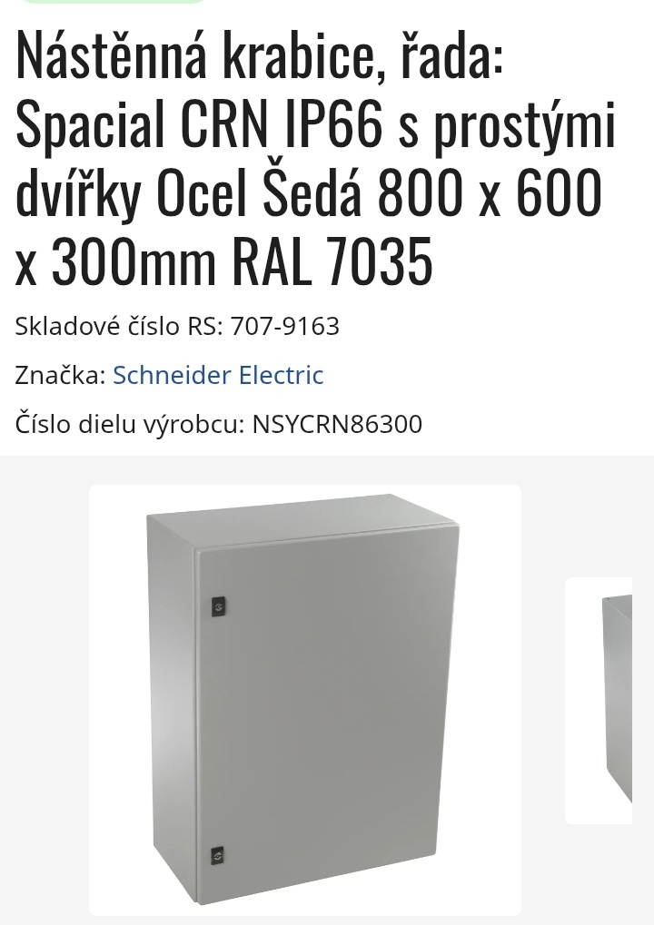 Elektricka rozvodna skriňa IP66