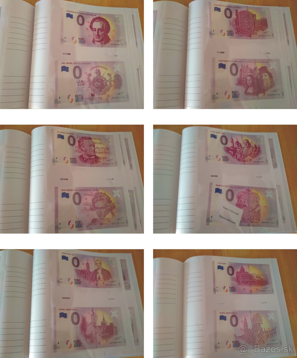 Predám zahraničné 0 eurové Euro bankovky.