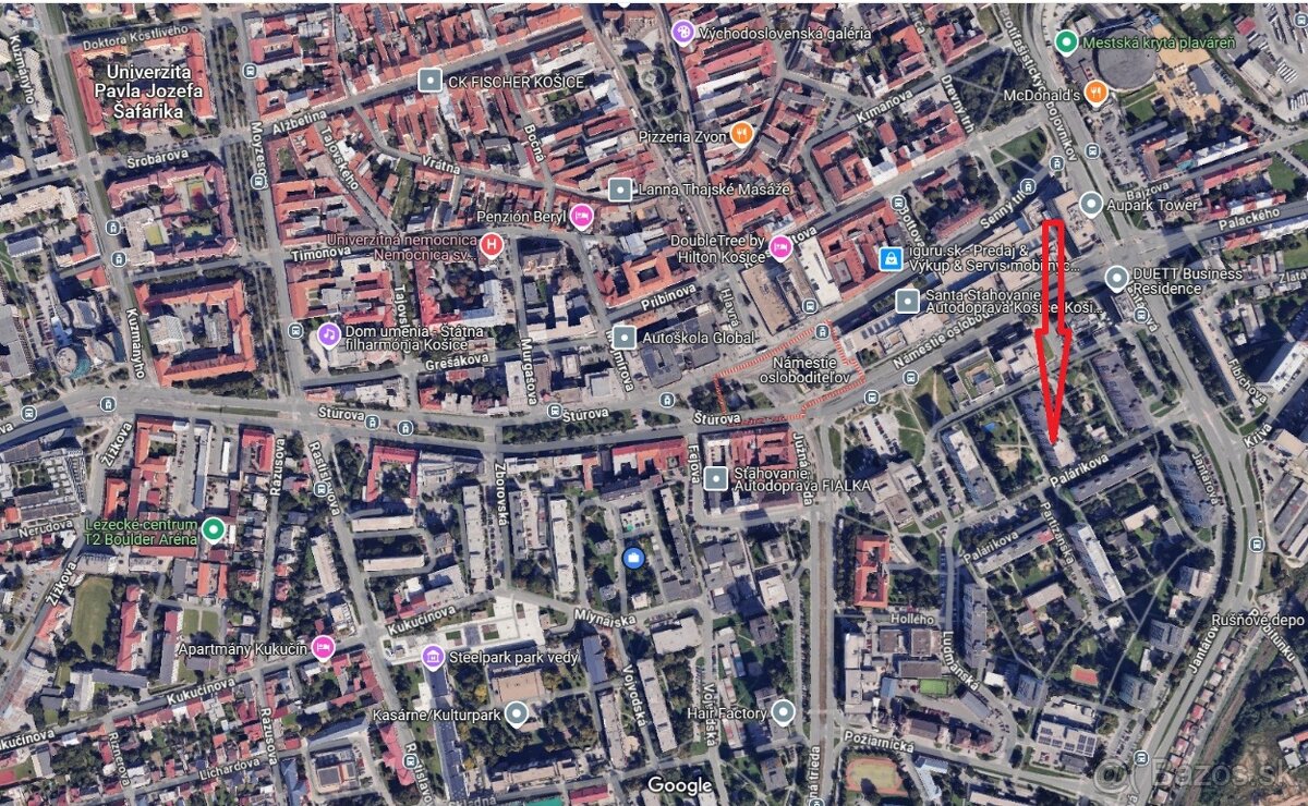 Nájom 1,5 izb. byt Košice - centrum
