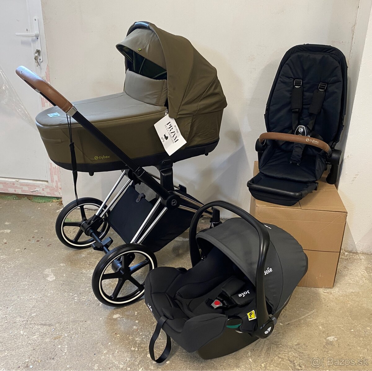 Kočík Cybex Priam Chrome Brown - Trojkombinácia