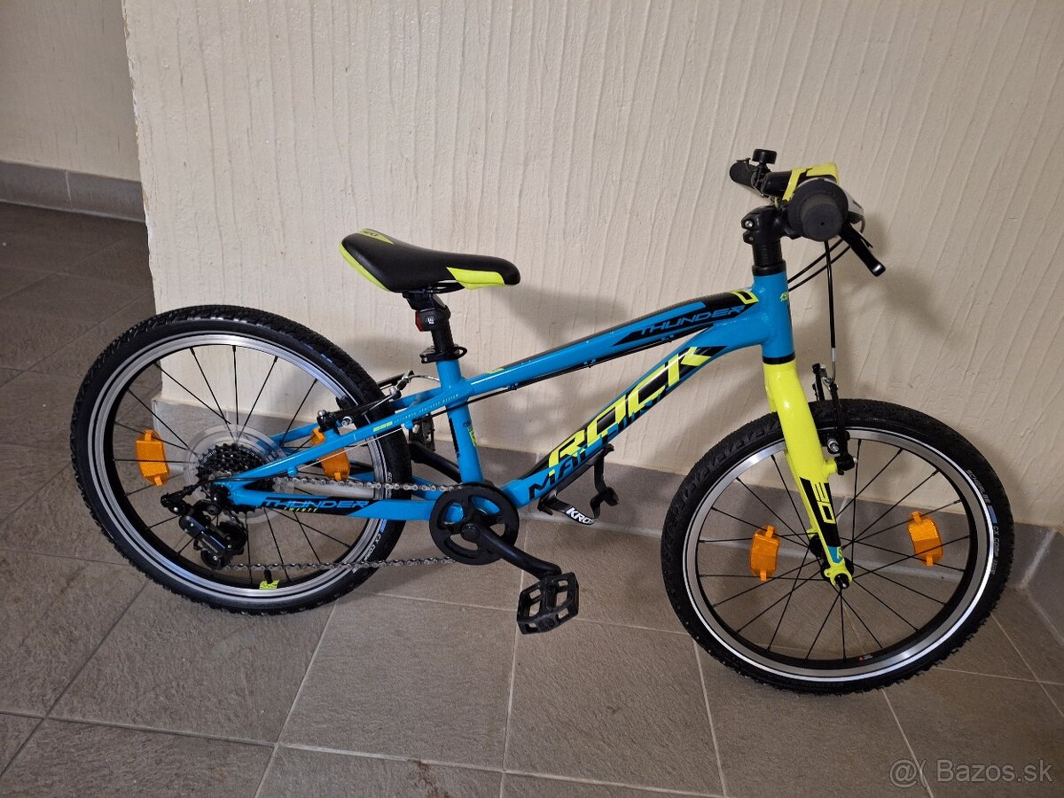 Predám detský bicykel 20kola Rocky Machine modrozlty ako nov