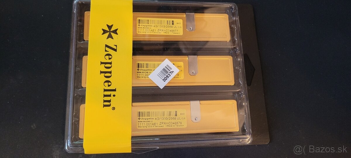Predám nové pamäte 12GB DDR3 ZEPPELIN / Triple channel