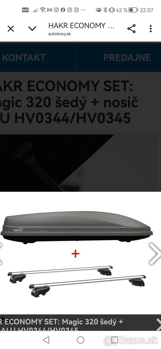Kupim strešný box.