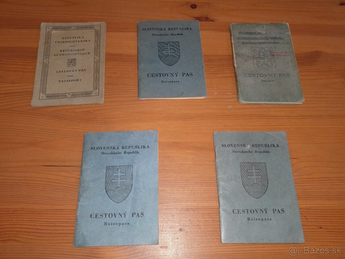 Cestovné pasy a vkladná knižka