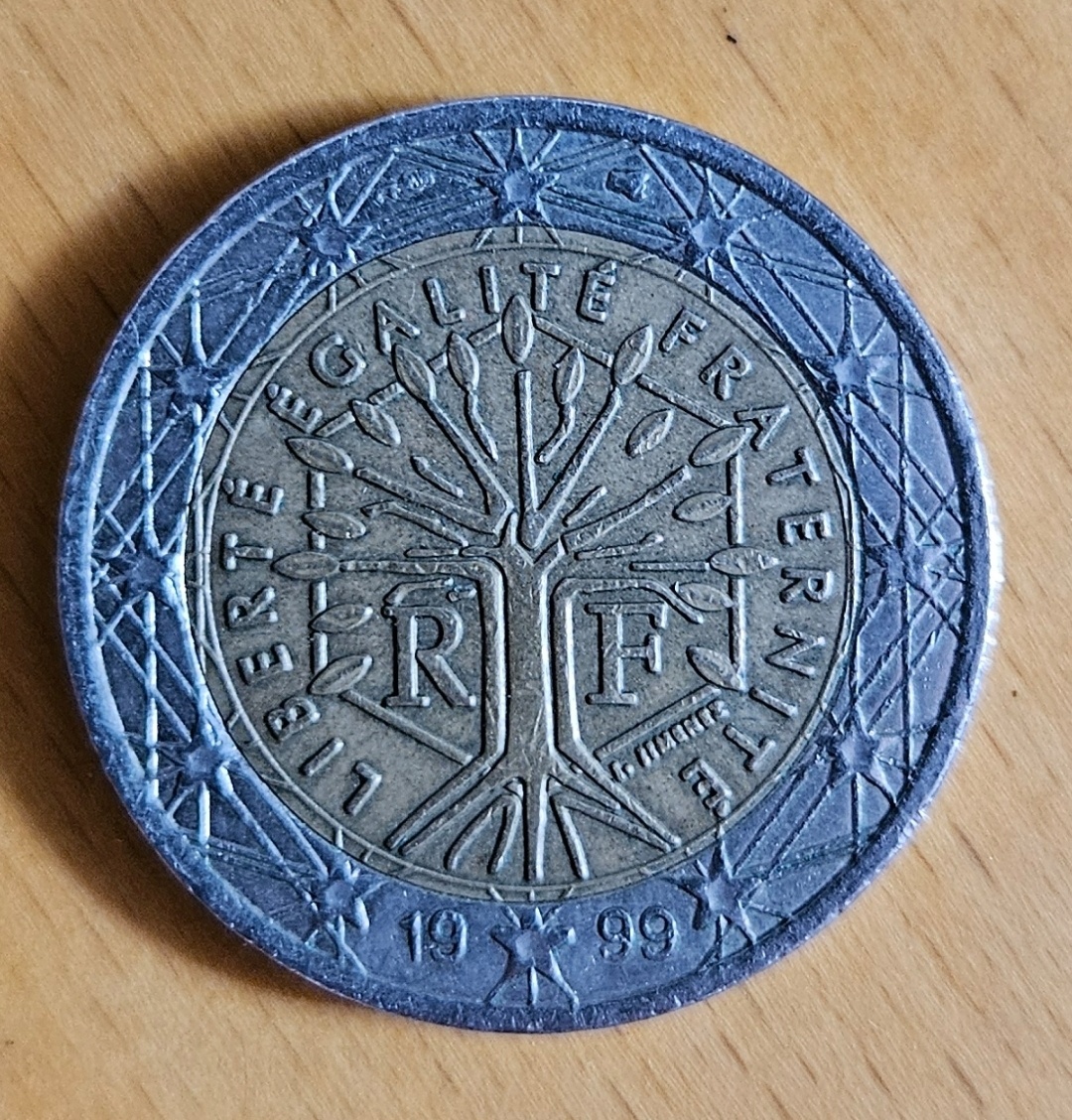 Zberateľská 2€ minca Francúzsko 1999 – Strom života (Liberté