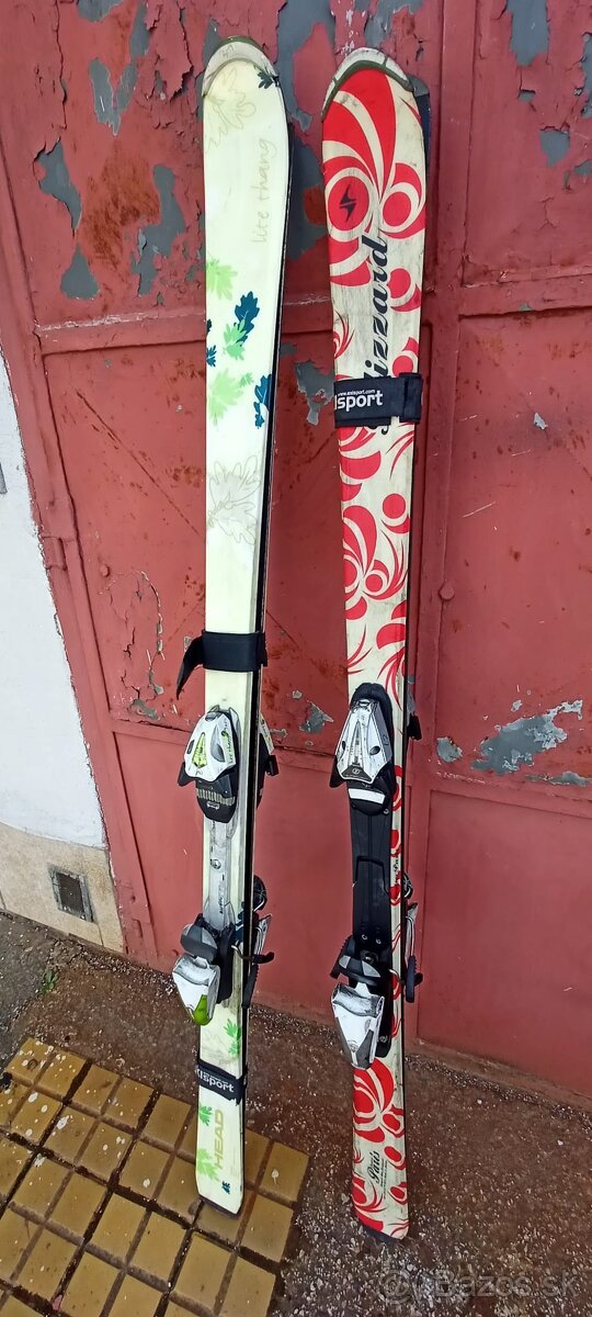 2x Lyže + lyžiarky