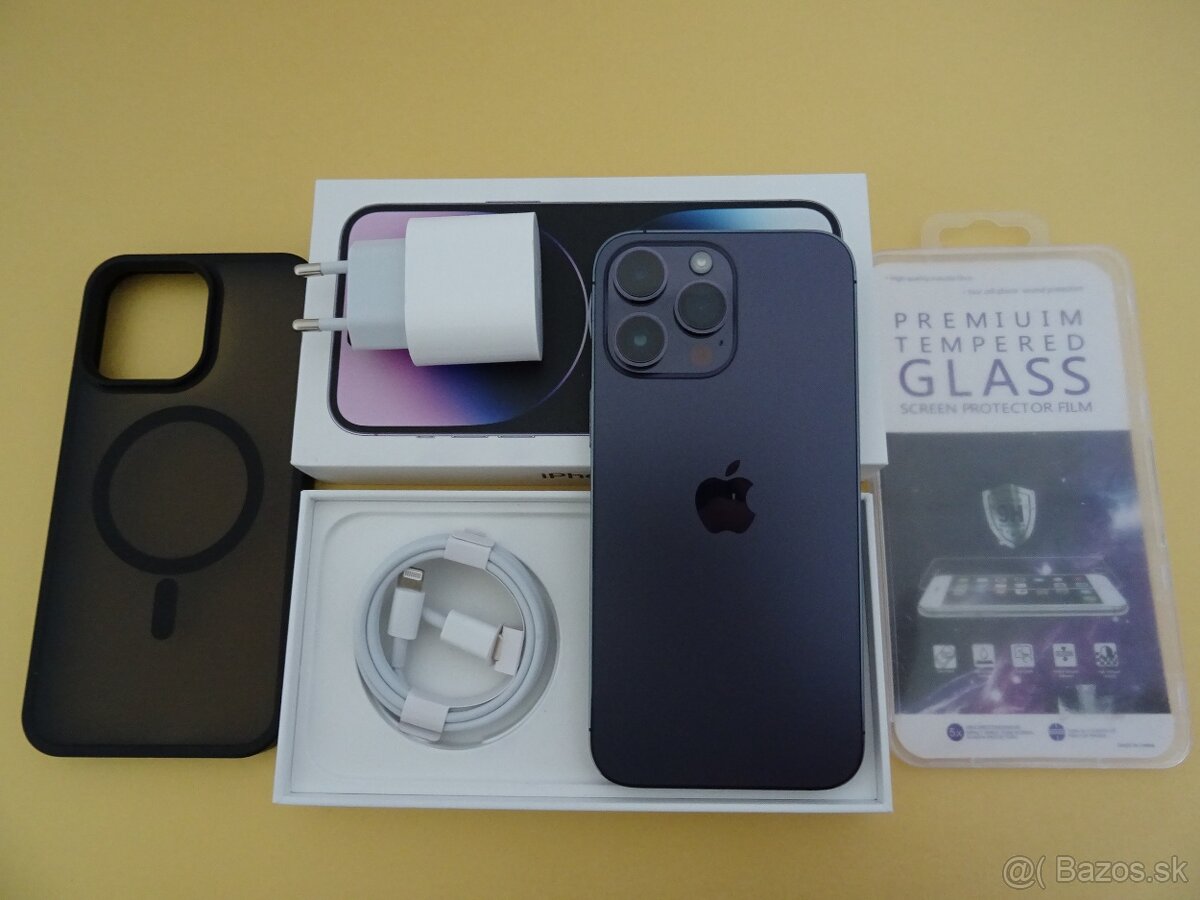 iPhone 14 PRO MAX 128GB PURPLE - ZÁRUKA 1 ROK-PERFEKTNY STAV