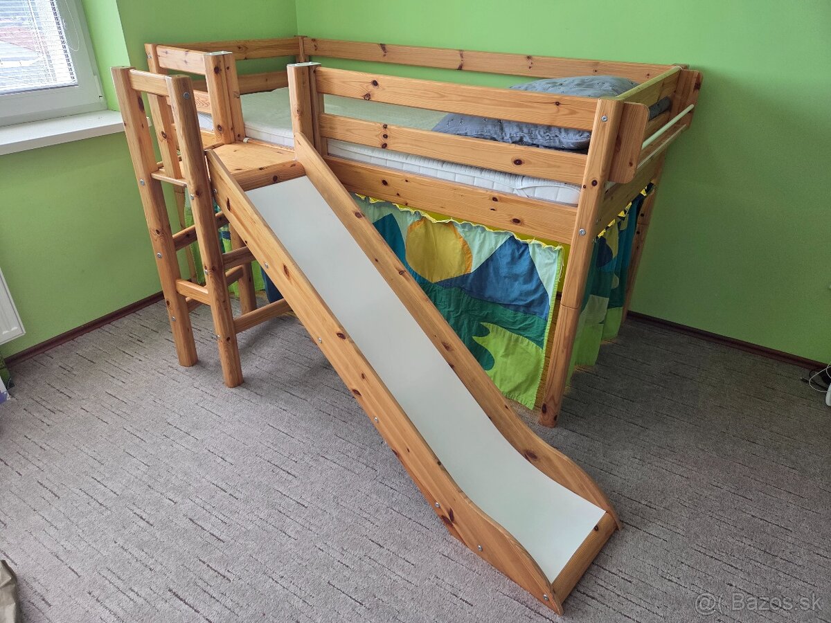 Detská postel so šmýklavkou FLEXA Classic