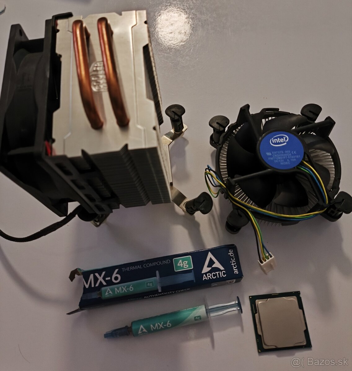 Intel Core i5-8400 + 2x chladič + pasta Arctic MX-6