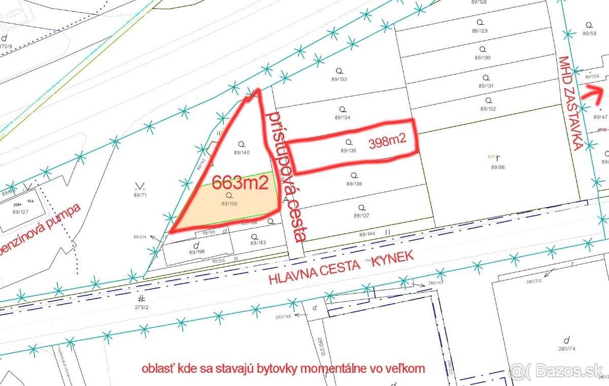 predam pozemky KYNEK, NITRA 324m2, 339m2, 398m2