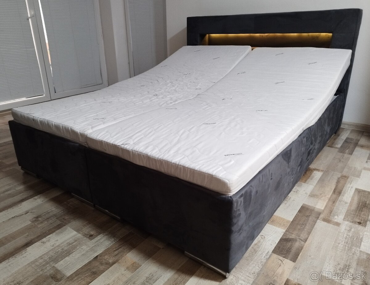 manzelska polohovatelna postel Fines 160x200x45 cm