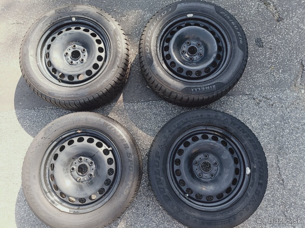 43. Tiguan plechové disky 215/60 R16