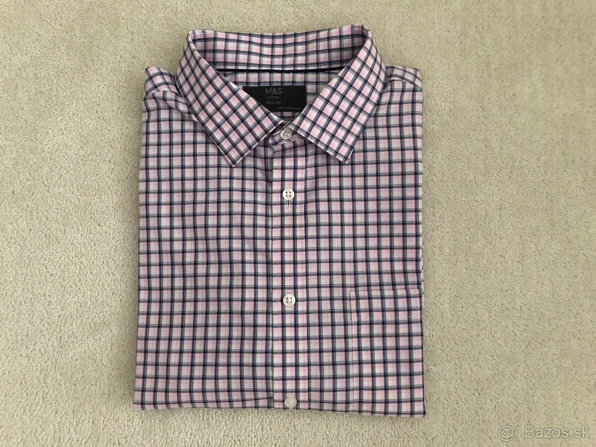 Nová M&S pánska košeľa, veľ. L, obvod krku - 42 cm