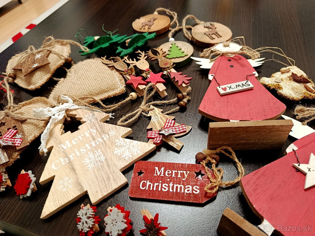 Rustikálny set Vianočných dekorácií