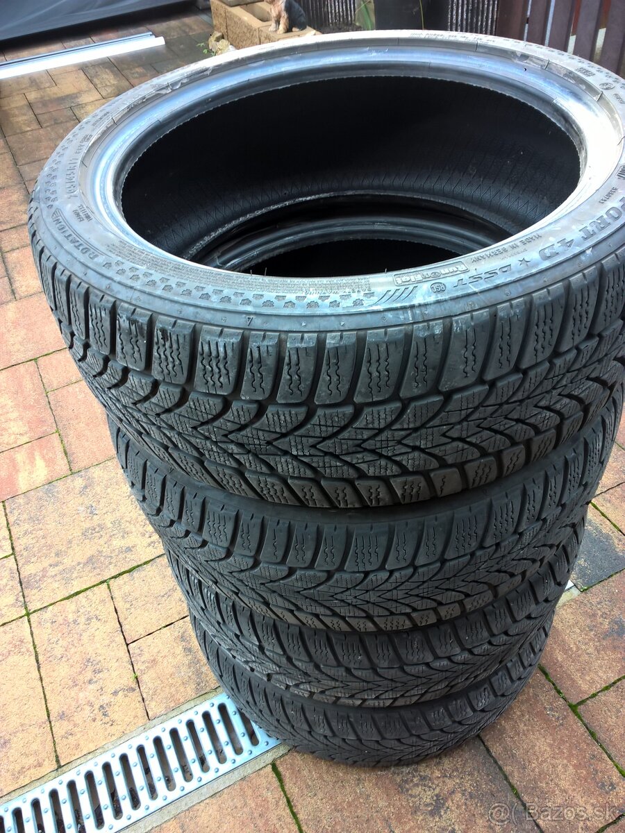 4 ks ZIMNÉ 205/45 R17 88V DUNLOP cca 6-7mm - UŽ OD 100€/sada