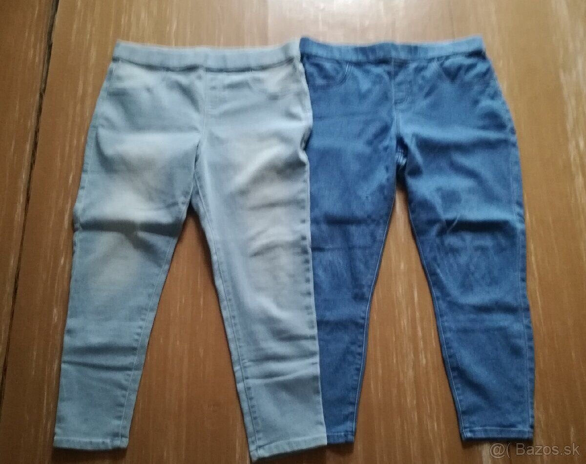 PEPCO dámske džeginsy vel. 44 plus size XXL (NOVÉ) 2ks