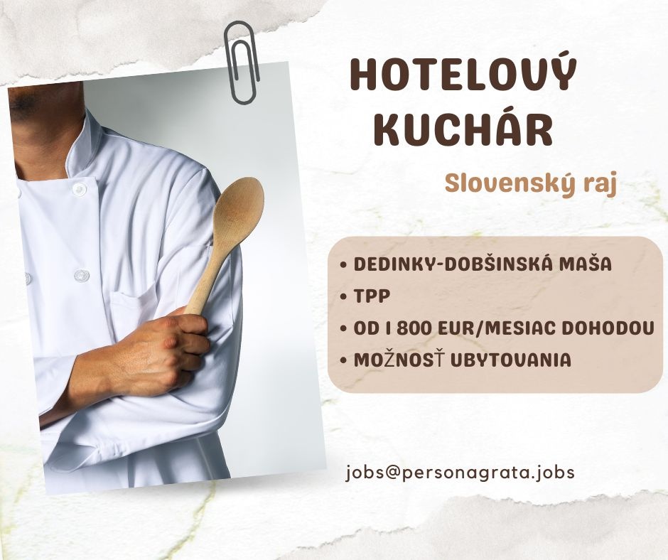 Kuchár - HOTEL v Slovenskom Raji