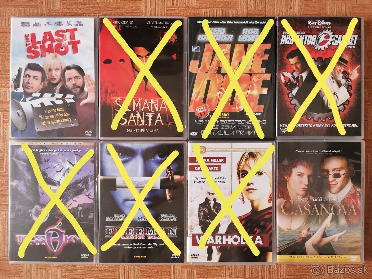 DVD rarity ZLACNENÉ
