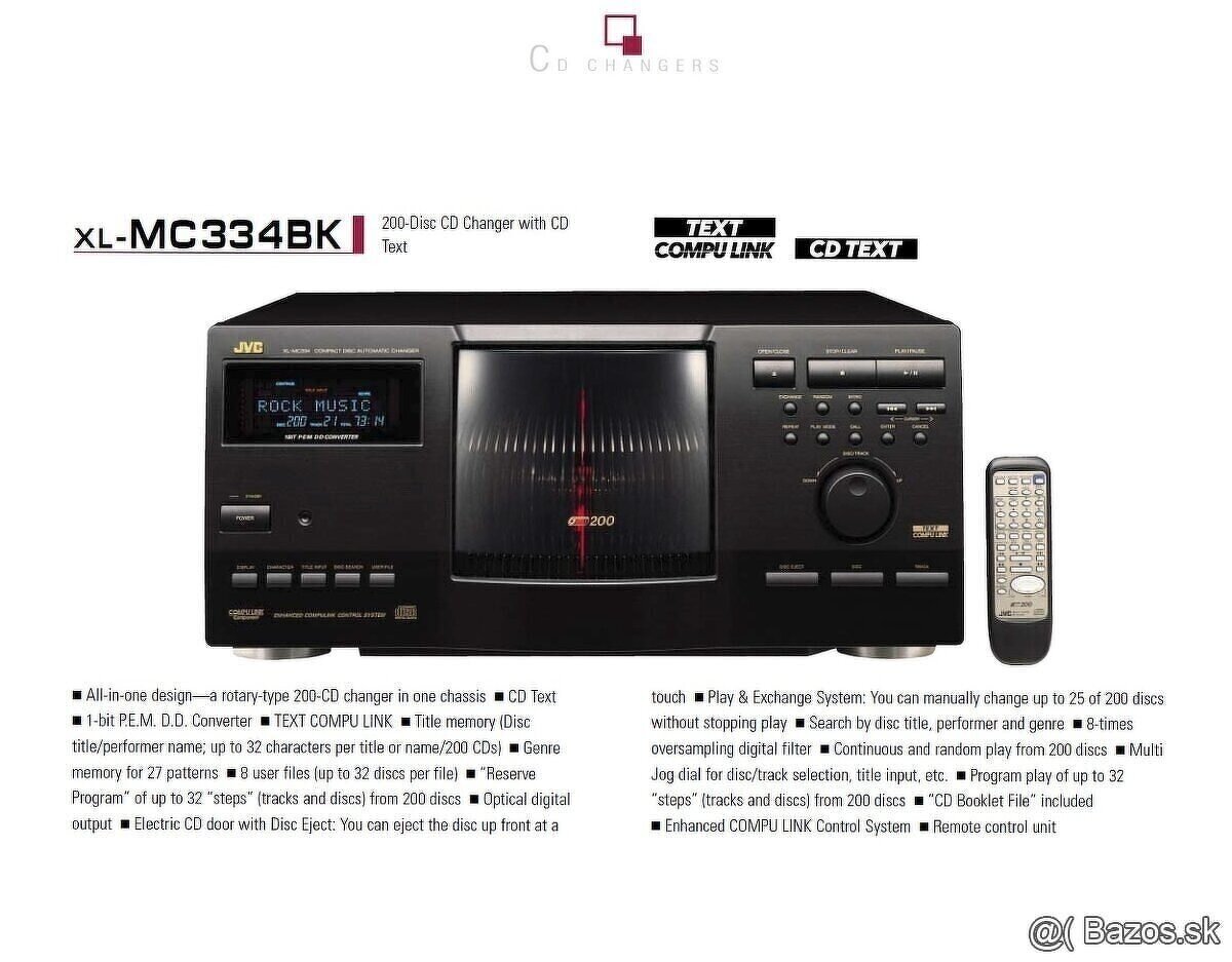 JVC - XL MC 334 BK ➡️ 200 CD