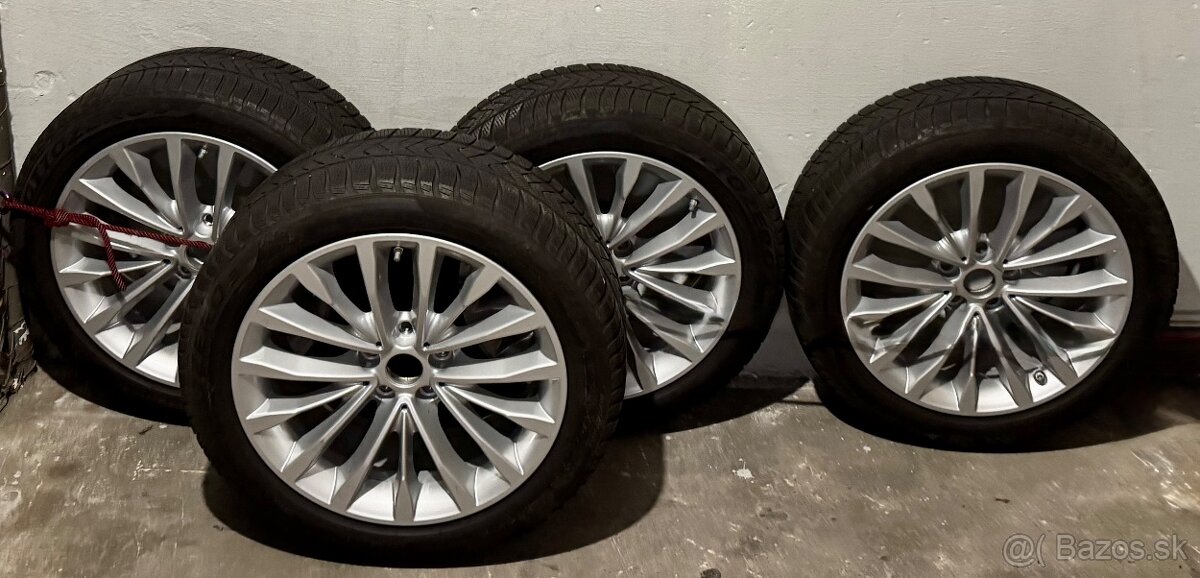 BMW alum. disky (VW, AUDI, Škoda) 8Jx18”z BMW 5 + zimné pneu