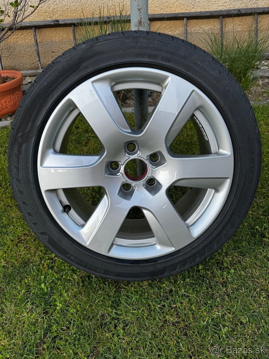 Predám originálnu sadu diskov AUDI + pneu 225/45 R17