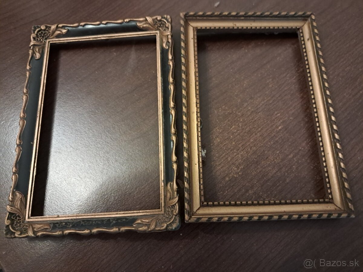 Starožitné drevené rámčeky