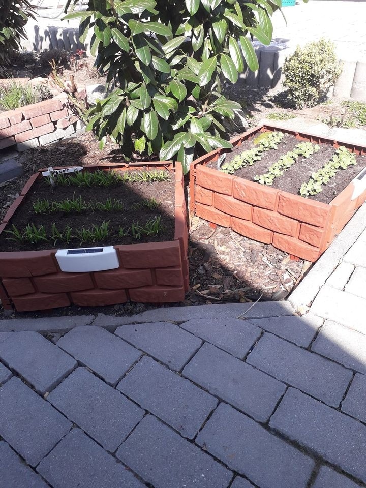 Vyvýšený záhon so solárnym svetlom