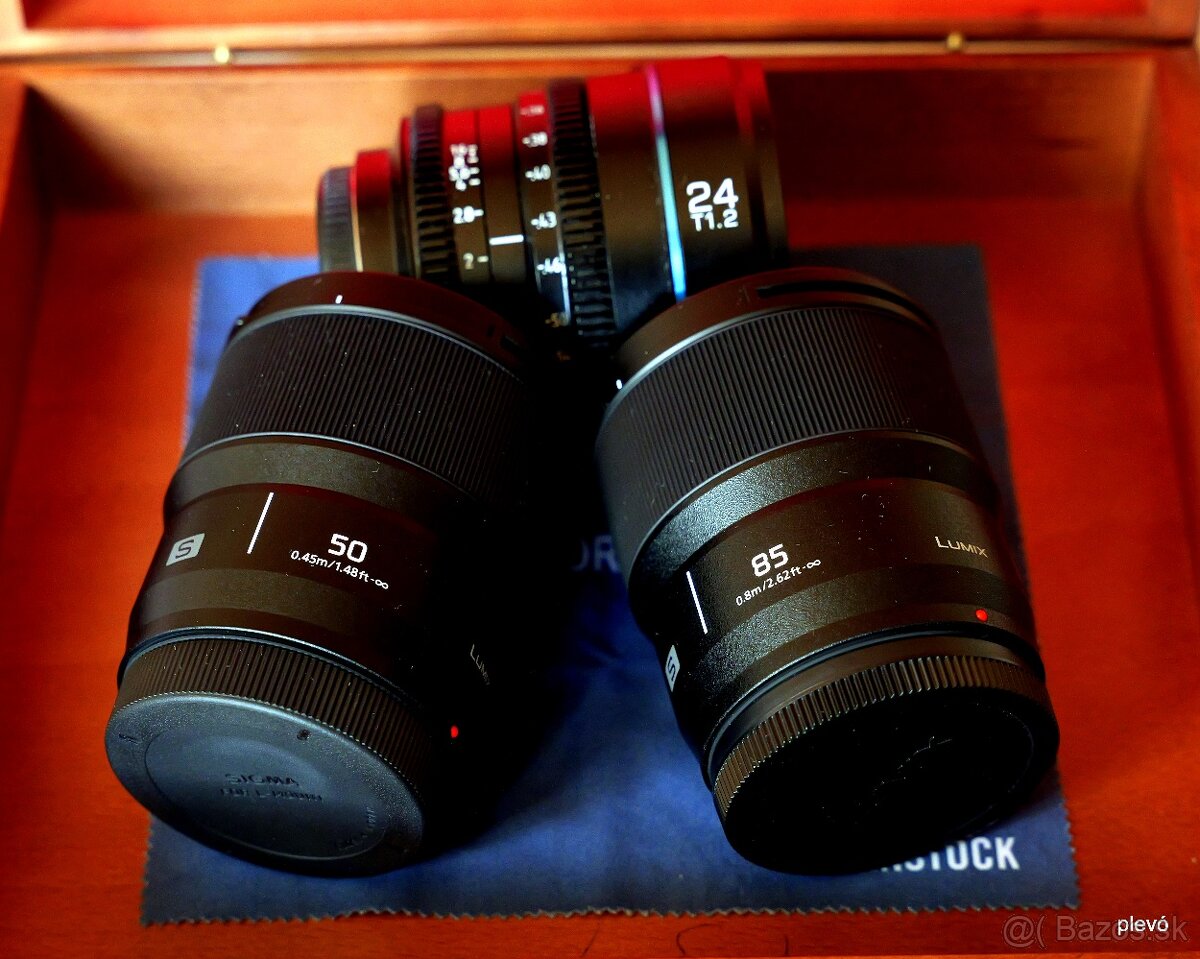 Predám výhodne: 1 x Lumix 50-S, a Sirui 24