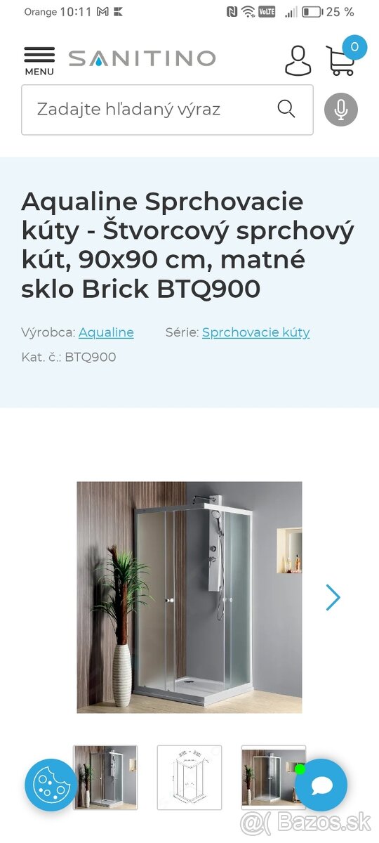 Sprchový kút aqualine