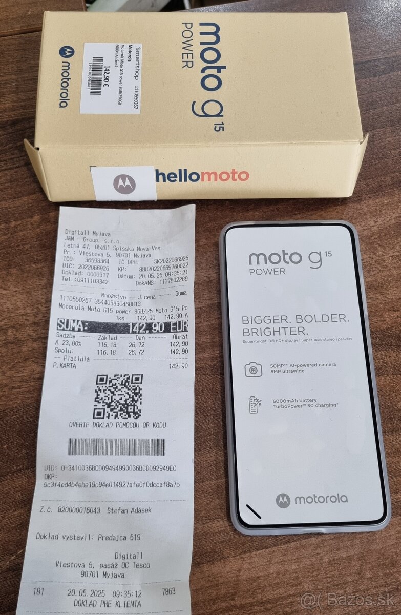 Motorola Moto G15 Power 8GB/256GB,záruka 2r
