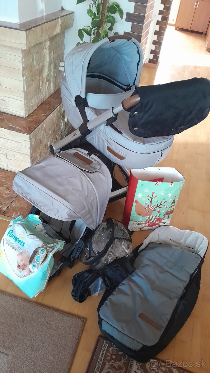 Kombinovaný kočík s fusakom+Pampers č.1