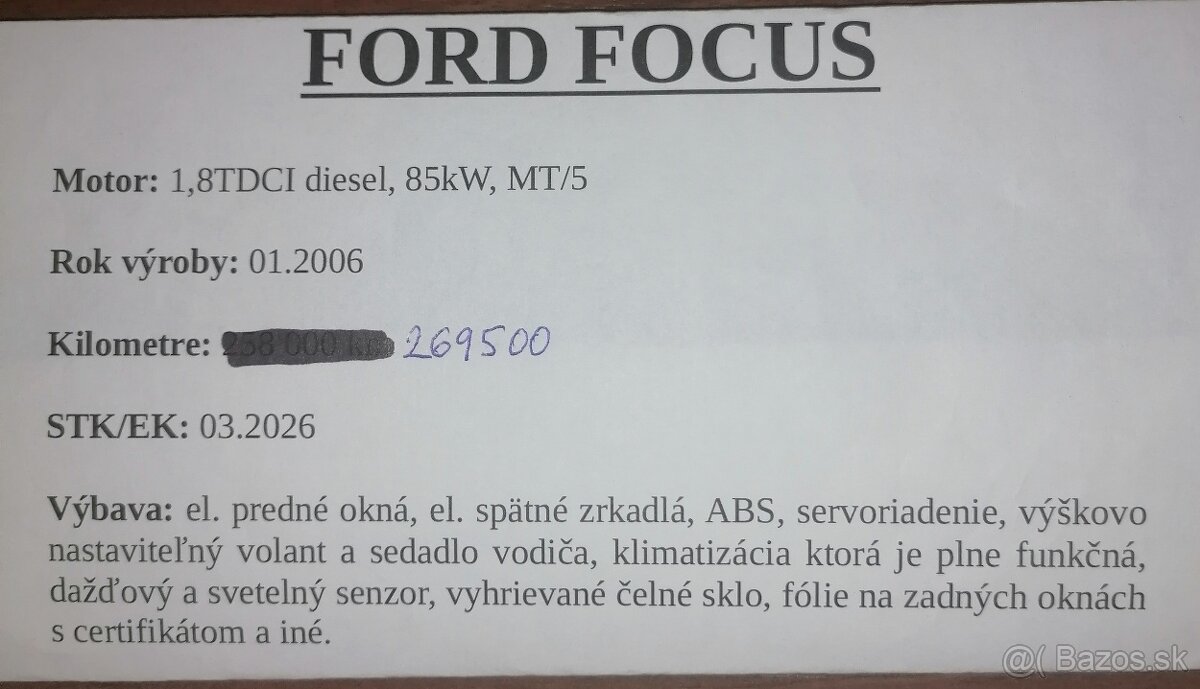 Focus 1,8 tdci