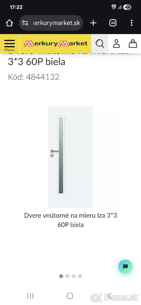 Nerozbalené interierove dvere 60 pravé
